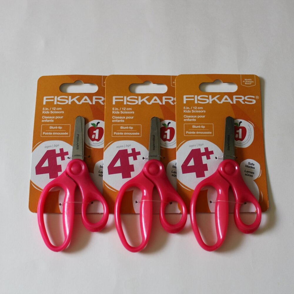 Bundle of 3 Fiskars 5" Blunt Tip Scissors